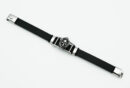 Leather Bracelet Steel Skull