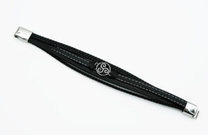 Leather Bracelet Steel Celtic