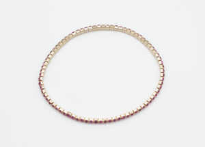 Bracelet Rose Red Rhinestones