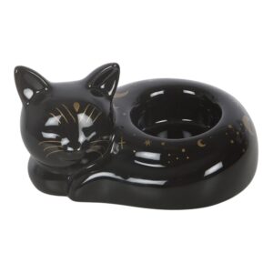 T-light Holder Black Cat Magick
