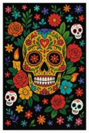 Bedspread 3D Single Skull Rose