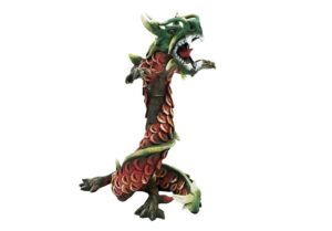 Dragon on Wood Spiral 10"